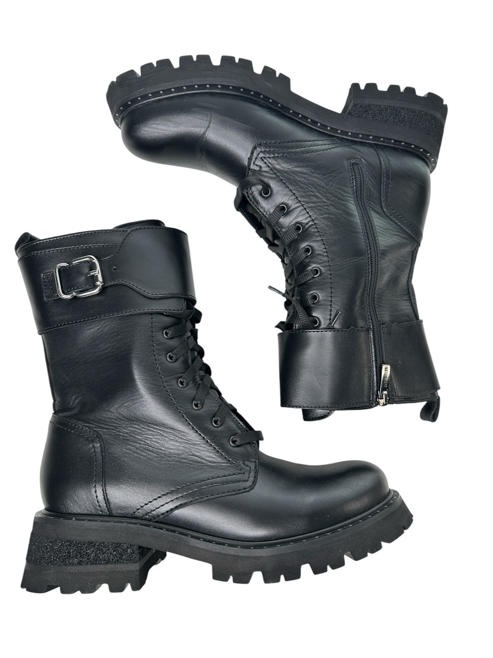 La Canadienne Women's Cody Lace Up Buckled Booties Black Sz: 8 - Picture 11 of 13